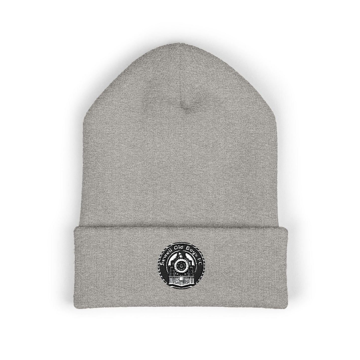 Embroidered Vintage Police Badge Cuffed Beanie